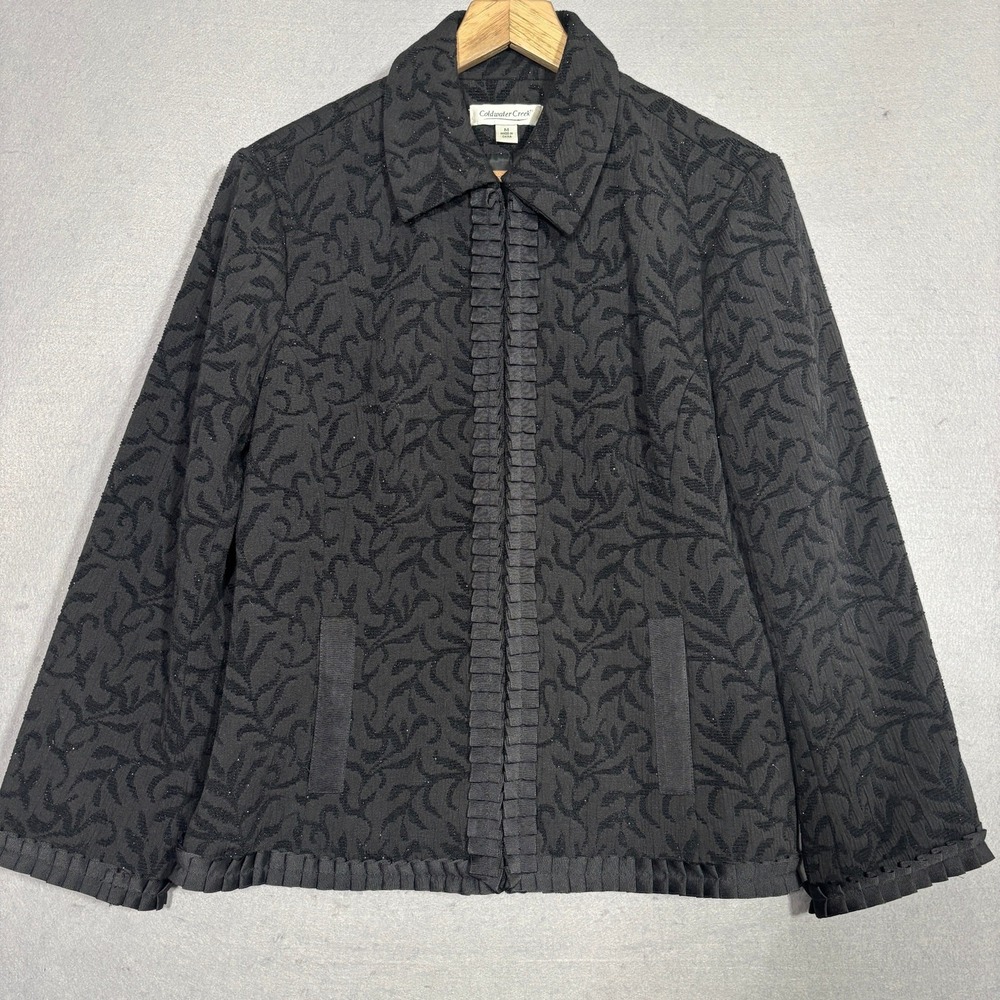 Coldwater Creek Textured Jacket Unique Statement Classic Quiet Luxury Size M‎